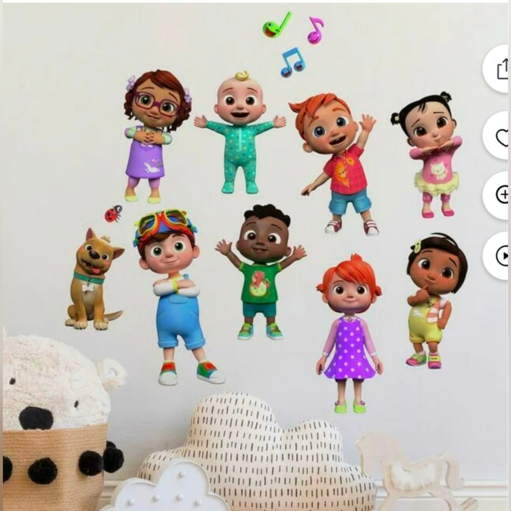 Roommates Colorful Kids Character Wall Decals